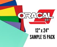 Oracal 651 Intermediate Vinyl 12" x 24" Sample 15 Pack