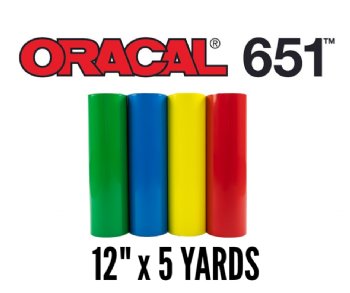 Oracal 651 Permanent Vinyl 12 in. x 5 yard 5 Pack