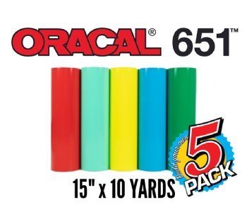 Oracal 651 Permanent Vinyl 15 in. x 10 yard 5 Pack