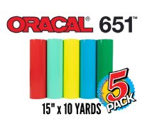 oracal 651 permanent vinyl 15 inch x 10 yards build your own 5 pack