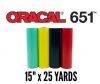 Oracal 651 Permanent Unpunched Vinyl 15" x 25 Yard