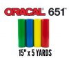 Oracal 651 Permanent Unpunched Vinyl 15" x 5 Yard