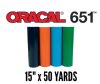 Oracal 651 Permanent Unpunched Vinyl 15" x 50 Yard
