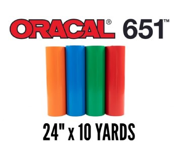 Oracal 651 Glossy Vinyl 24 Pack of Top Colors 12 x Sheets