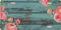 Barnwood Blue Printed 6"H X 12"W Aluminum License Plates
