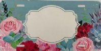 Spring Roses Printed 6"H X 12"W Aluminum License Plates