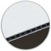 D-Lite 4ft x 8ft 3mm White Corrugated Plastic Core Aluminum Panel