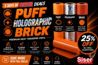 Puff, Holographic, Brick HTV Roll Sale