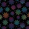 Rainbow Snowflakes Heat Transfer Vinyl By The Foot Pre-Masked