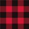 12" Red / Black Buffalo Plaid Vinyl By The Foot