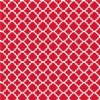 24" Red and White Quatrefoil (Laminated) Vinyl By The Foot
