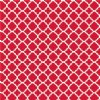 12" Red and White Quatrefoil (Laminated) Vinyl By The Foot