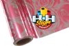Roses Pink Textile Foil 12" x 25' Roll 