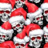12" Santa Skulls Pattern Vinyl By The Foot