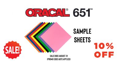 Oracal 651 Permanent Vinyl Sample Sheets
