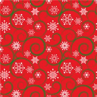 24" Snowflake Swirl (Laminated) Vinyl By The Foot