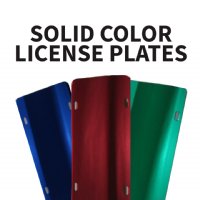 Solid Color License Plates