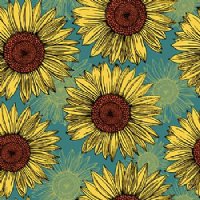 PRE-MASKED Sunflowers Heat Transfer Vinyl By The Foot