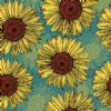 PRE-MASKED Sunflowers Heat Transfer Vinyl By The Foot