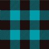 Turquoise / Black Buffalo Plaid Heat Transfer Vinyl By The Foot Pre-Masked