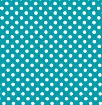 PRE-MASKED Turquoise / White Polka Dots Heat Transfer Vinyl By The Foot