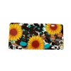 Western Sunflower Pattern Acrylic License Plate Blank